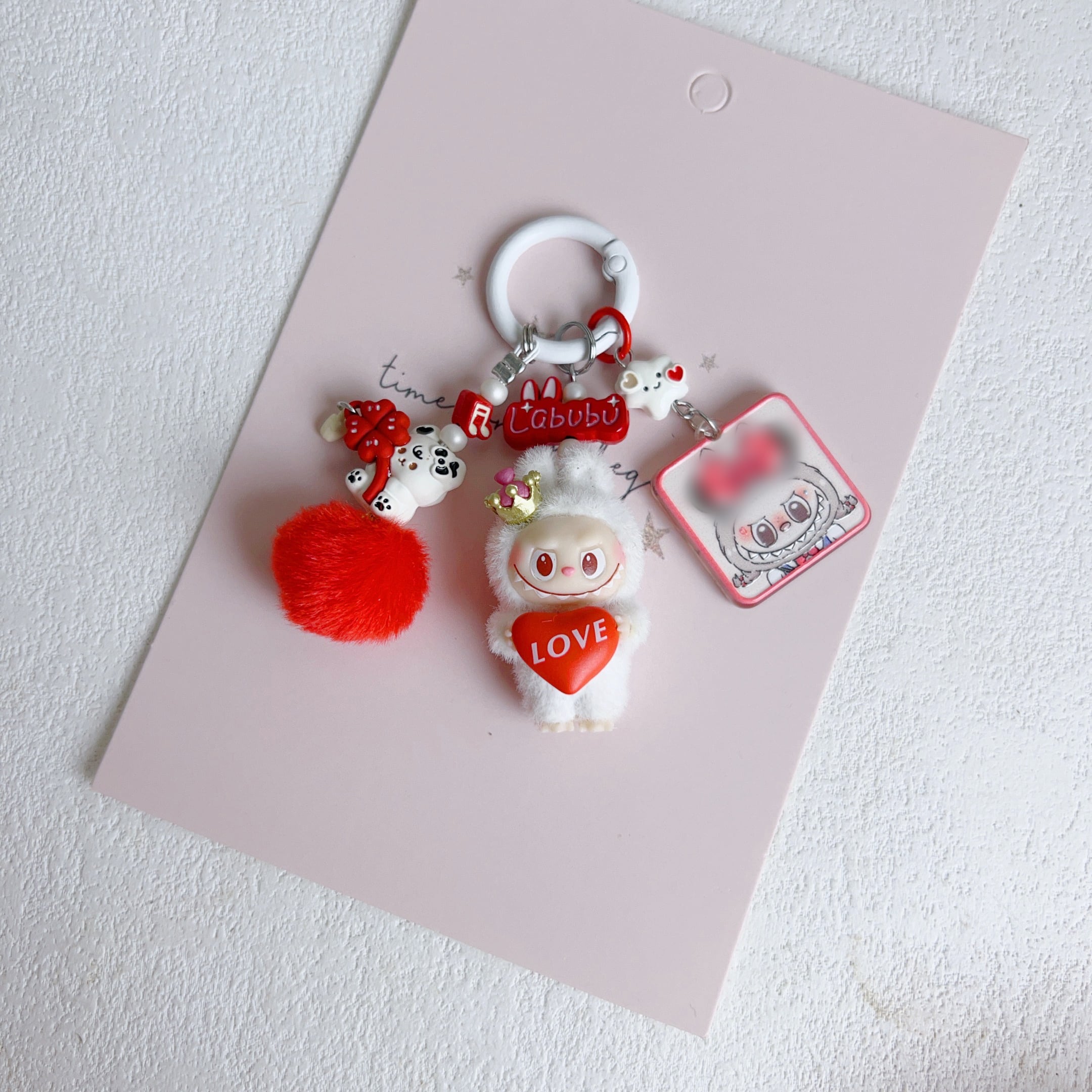labubuキーホルダー 親友カップルに】スマホストラップ ラブブ フォト