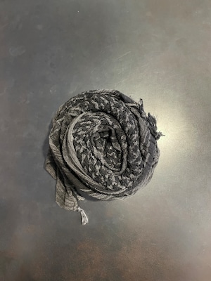 TrAnsference arab scarf - imperfection black object dyed effect
