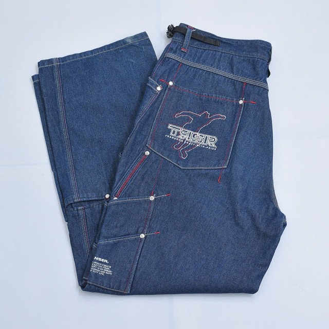 y2k wide buggy flare やわらかく denim ワイドデニム バギーデニム