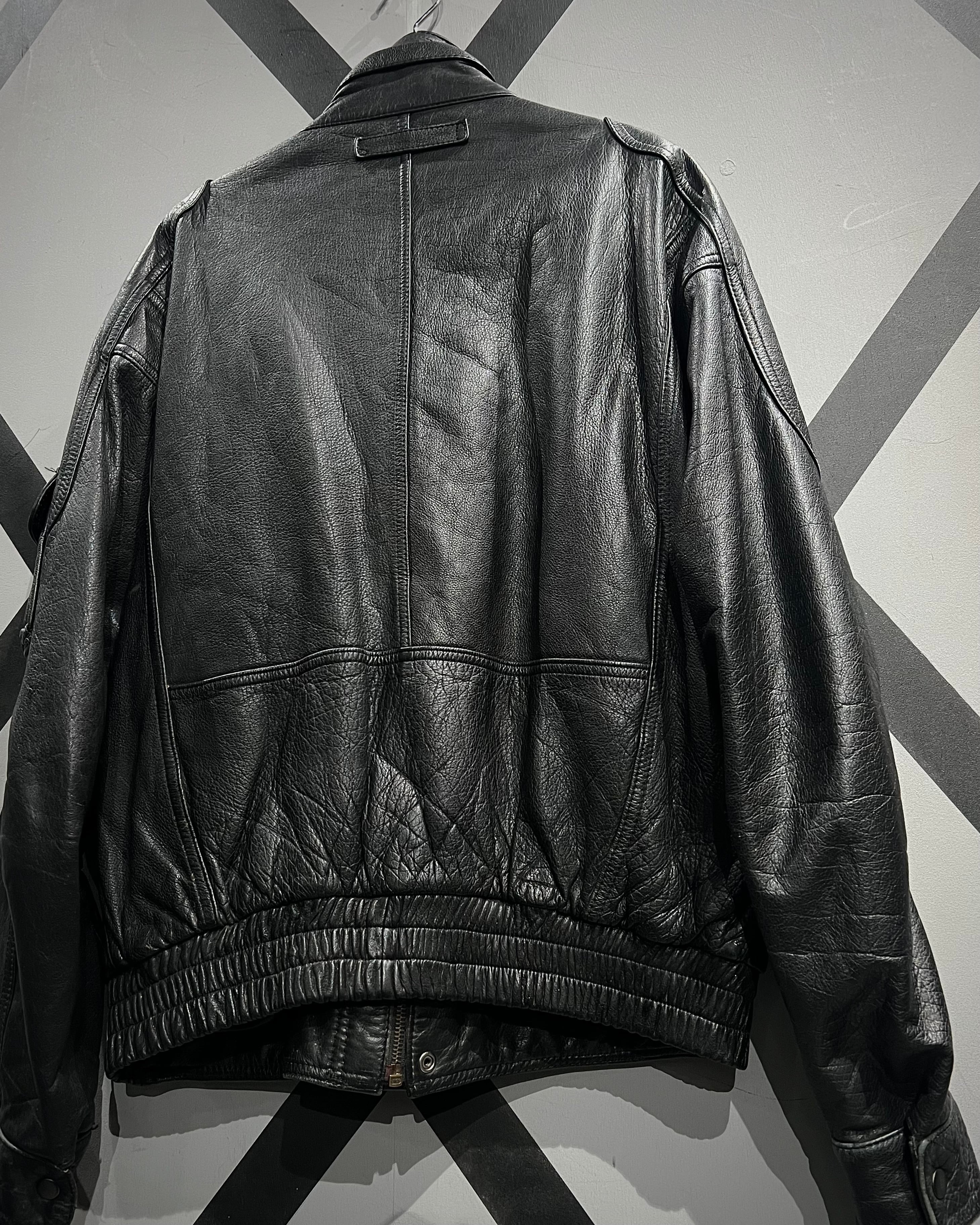 X VINTAGE】80's Flight Detail Vintage Leather Jacket | Caka(カカ