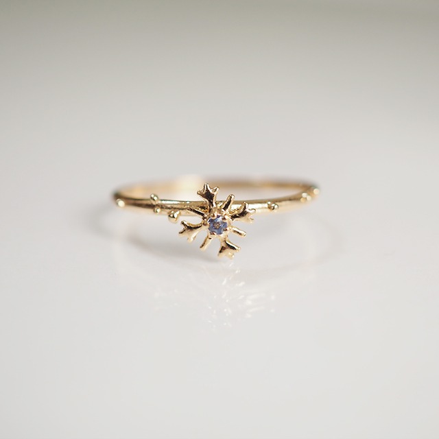 Snow Crystal *〜 雪の結晶リング〜*(gold×sapphire)