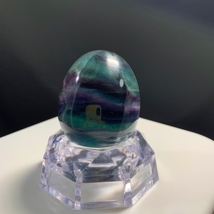 たまご　台座付きグラデーションフローライト