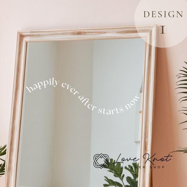 Design 2 ウェルカムミラー ステッカー 結婚式 ウェディング カッティングシート