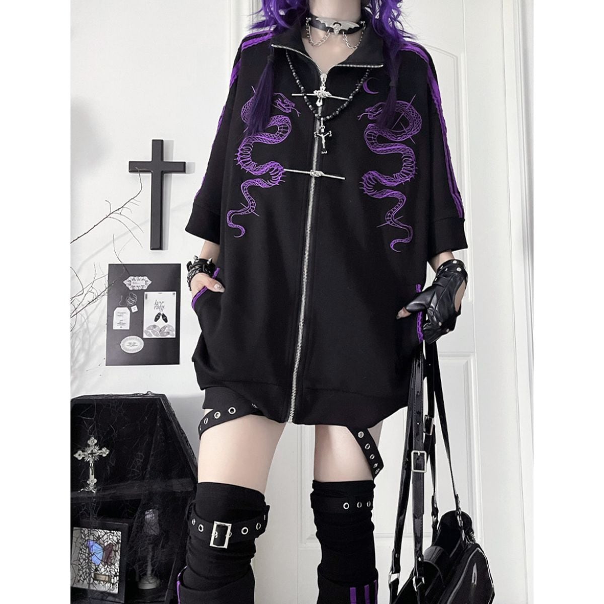 サブカル地雷系オーバーサイズジャージトップス：トップス | Maiden's Rêve