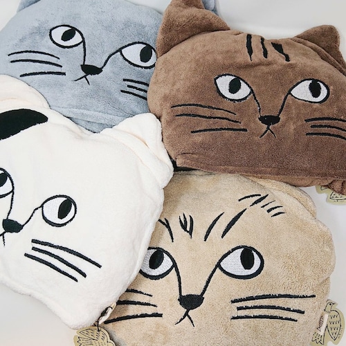 【松尾ミユキ】Matsuo　Miyuki　Cat　Face　Blanket　towel