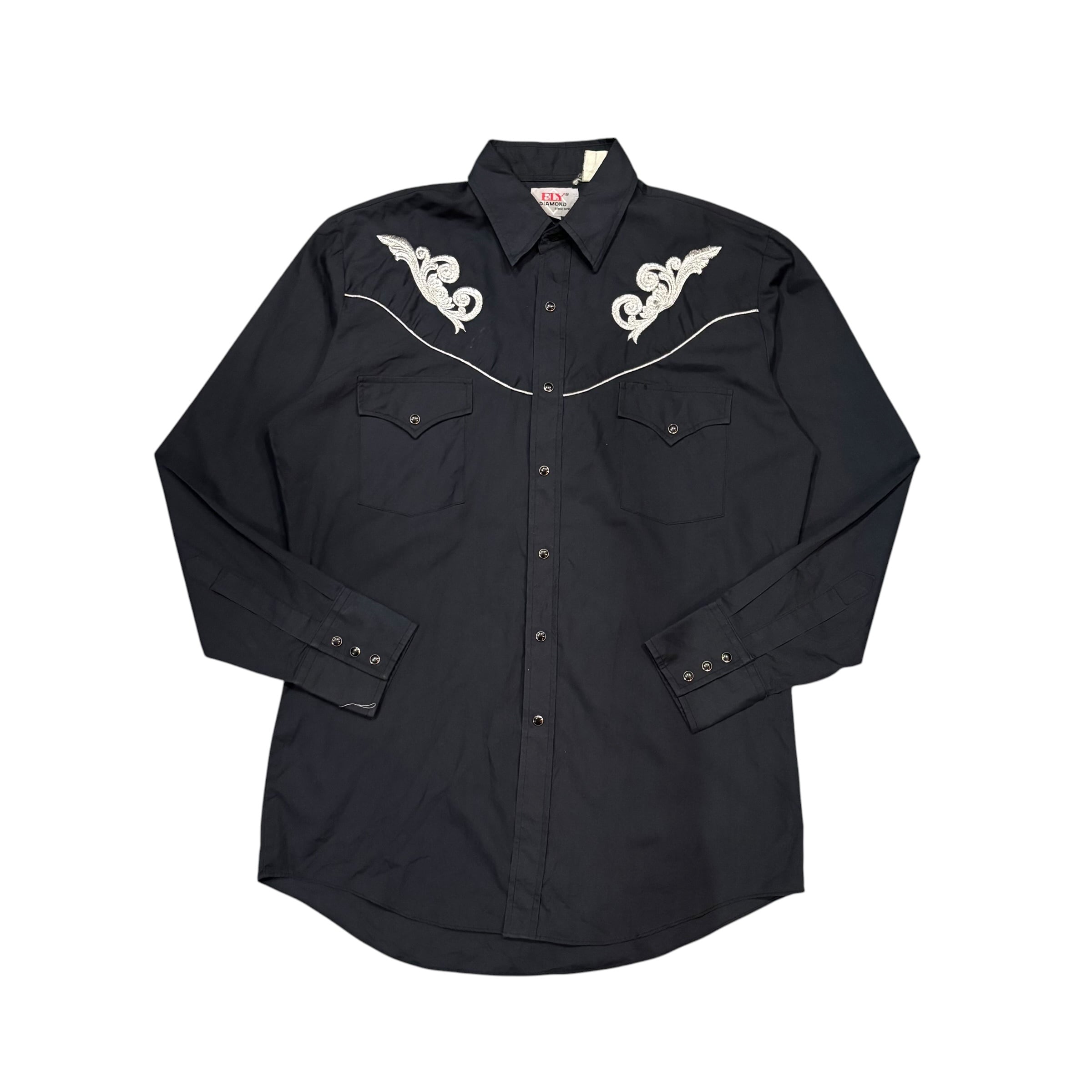 【古着】ELY DIAMOND Western Shirt (Black)