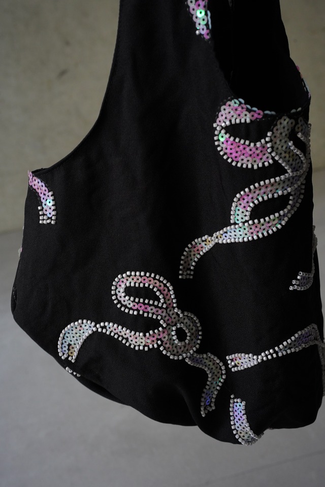 RIPPLE BOW EMBELLISHED BAG
