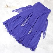 社交ダンス 衣装 スタンダード スカート レッスンウェア レディース オールシーズン 紫 ICHIOKU イチオク ラインストーン パープル系 レース キラキラ 高級感 練習着 おしゃれ お出かけ 脚長効果 エレガント シフォン素材 ダンス発表会 イベント 着脱簡単 フェミニン デザイン性 伸縮性 カジュアル ヘビロテ シーズンレス ロングスカート