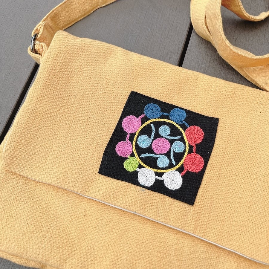 レンテン族刺繍】斜め掛けバッグ 黄色 | Fran Muan