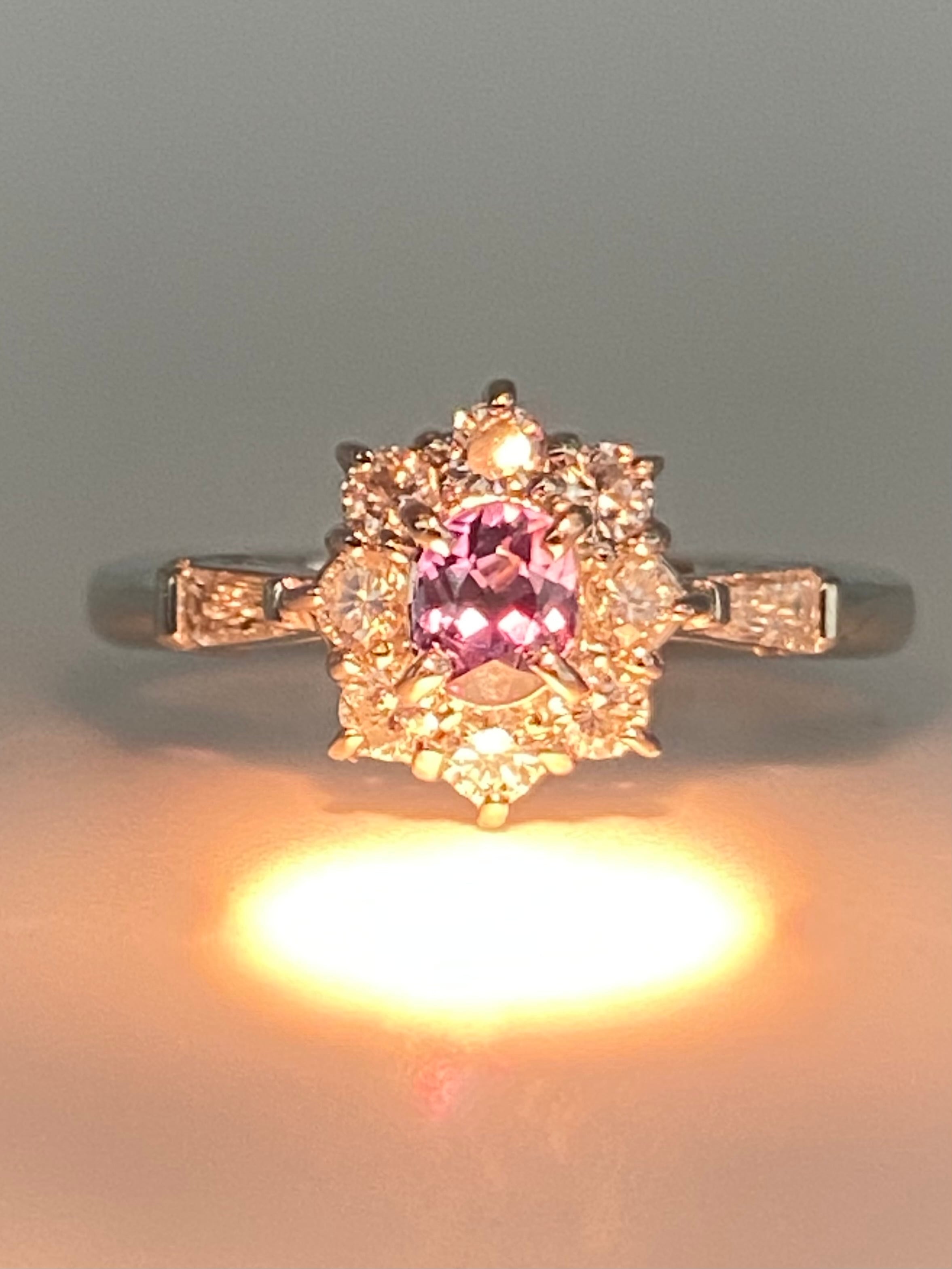 アレキサンドライト 0.194ct / ダイヤモンド 計0.31ct Pt900 リング 8