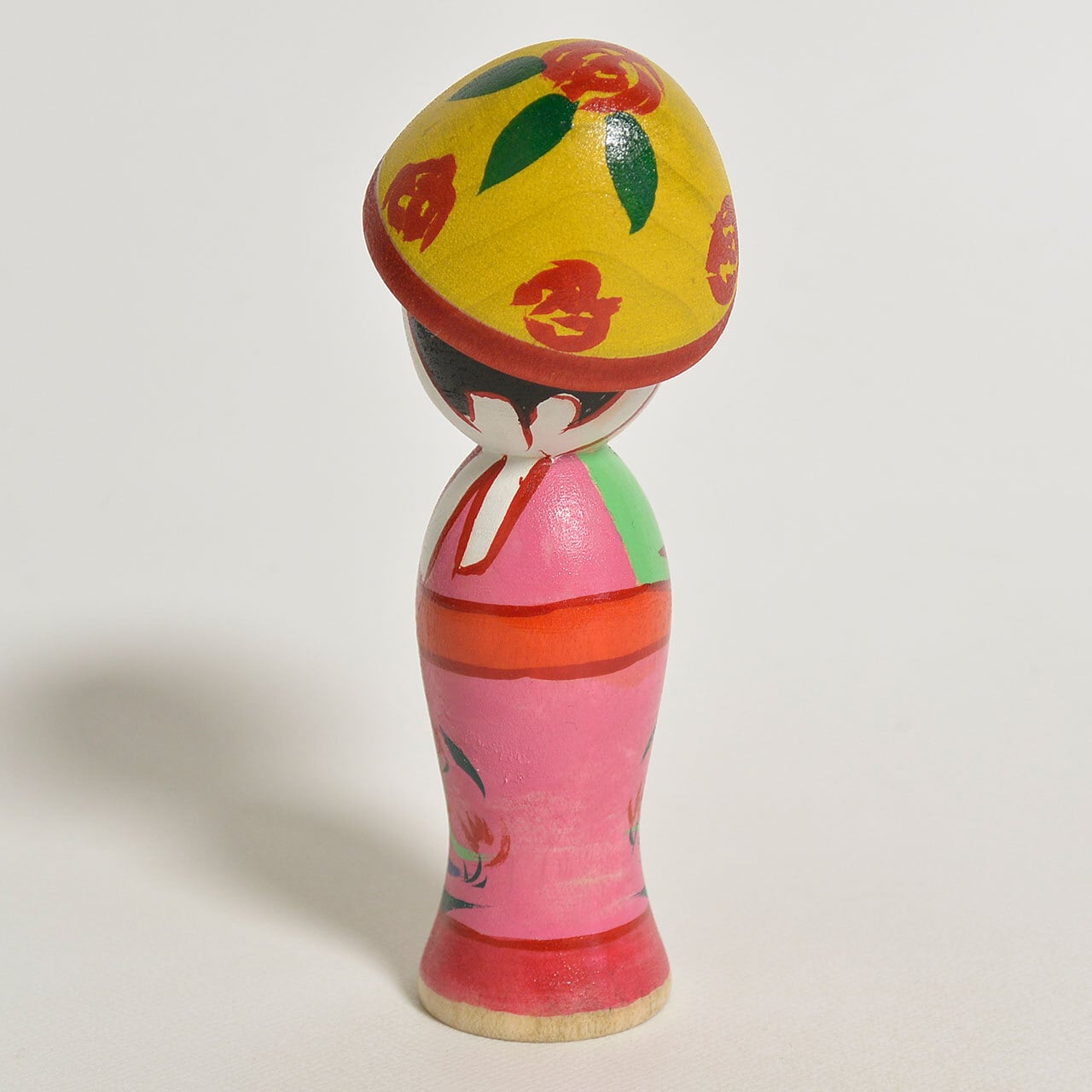 花笠こけし 約3寸 約9cm 志田菊宏 工人（蔵王高湯系）#0082 | コケシア