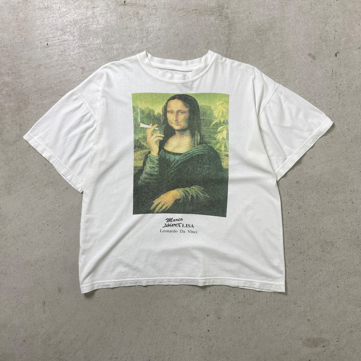 90s mona the lisa モナリザ アートTシャツ ユーロ Lサイズ