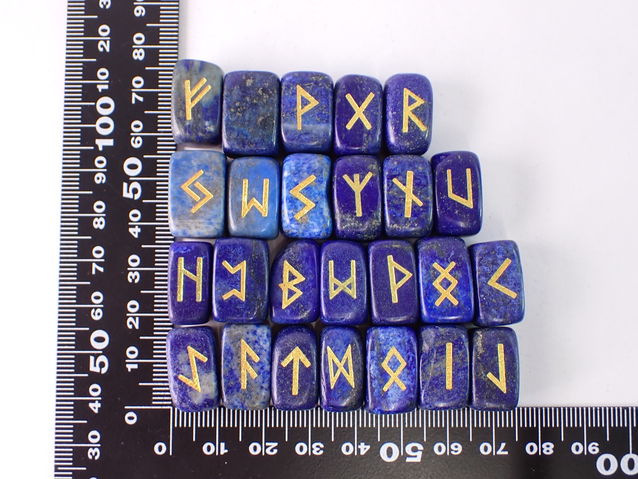 ルーンストーン　ラピスラズリ　25石セット　 [D1-203]