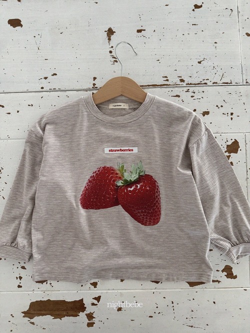 [即納S/L]≪nightbebe≫Strawberry T-Shirt light purple 2