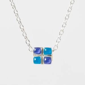 SAIKORO blue & aqua -necklace-