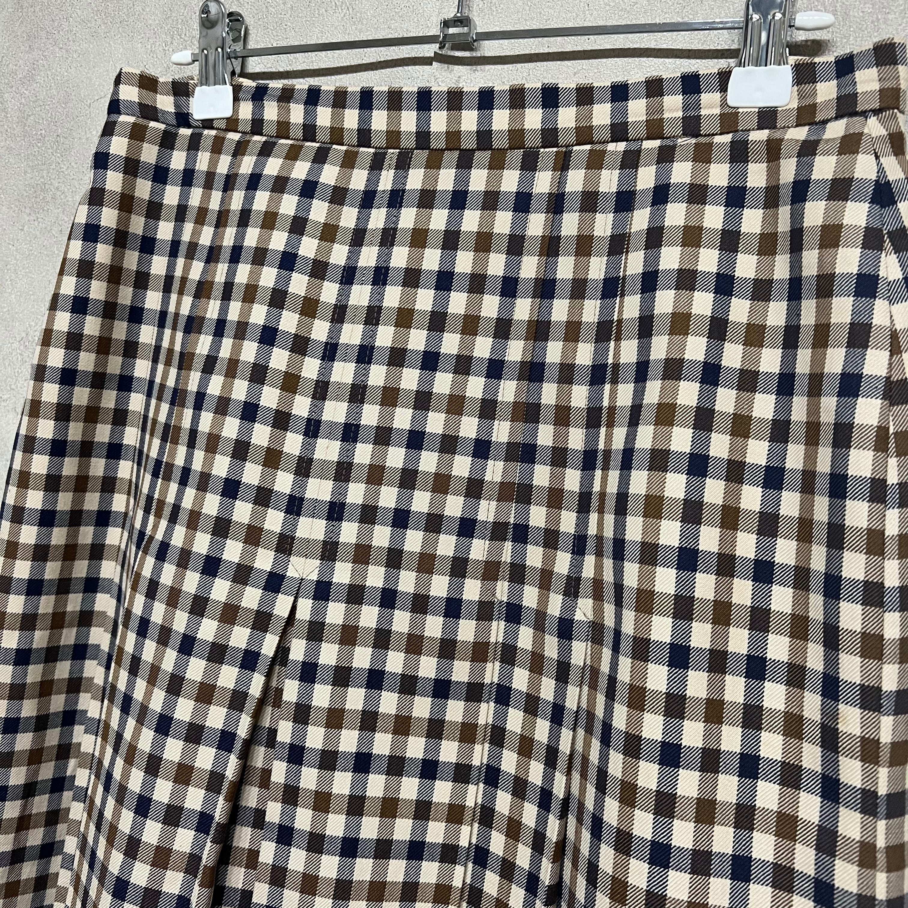 Aquascutum リバーシブル プリーツスカート 英国製  vintage