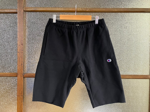 CHAMPION REVERSE WEAVE SWEAT SHORT PANTS (BLACK)