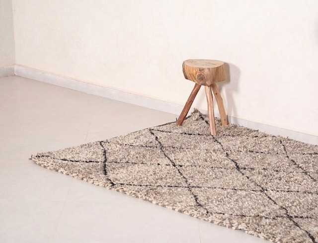 ブラウングレーダイヤ柄ベニワレン　大きめリビングサイズ 50