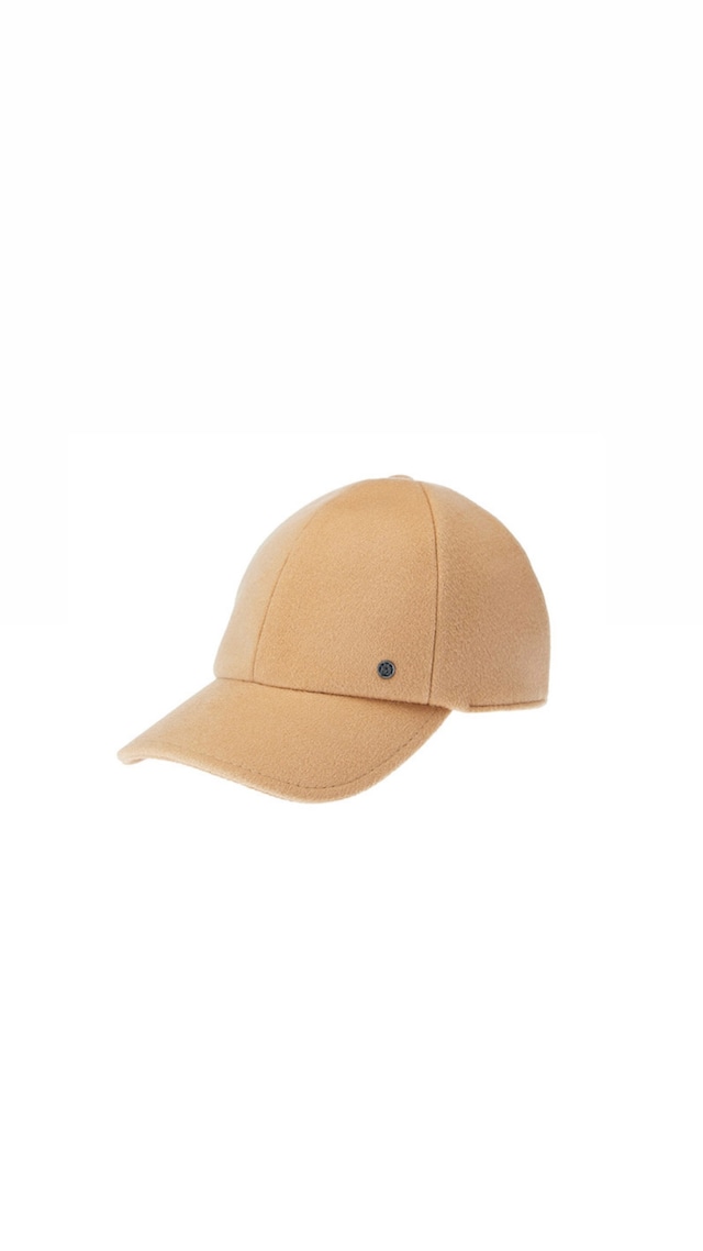 MAISON MICHEL -Tiger- Cap in camel coloured cashmere, :CAMEL