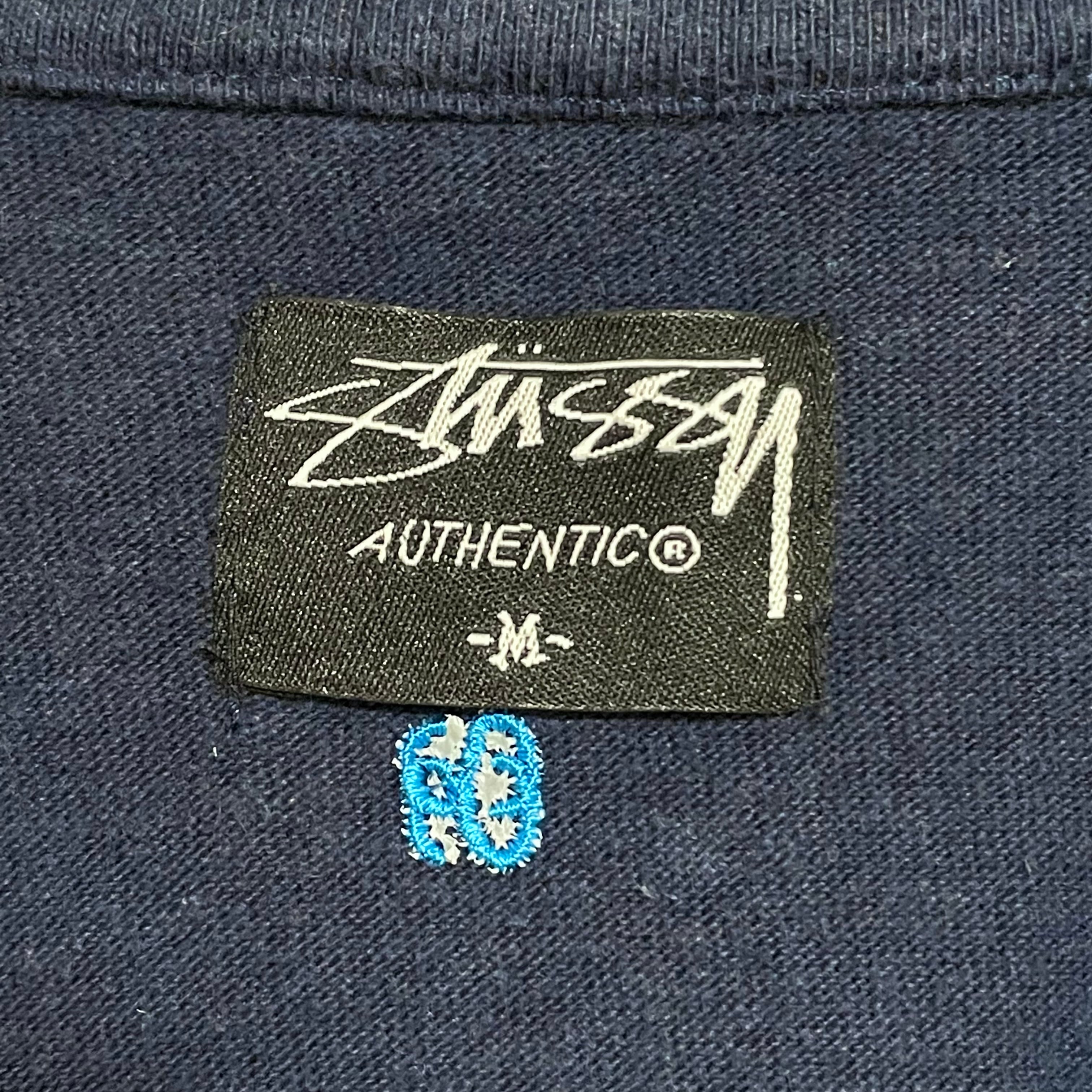 STUSSY】刺繍ロゴ 総柄 半袖 スウェット ジップアップ パーカー ...