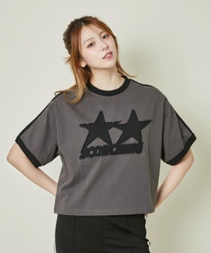 ライン星タタキツケ 短丈 Tシャツ