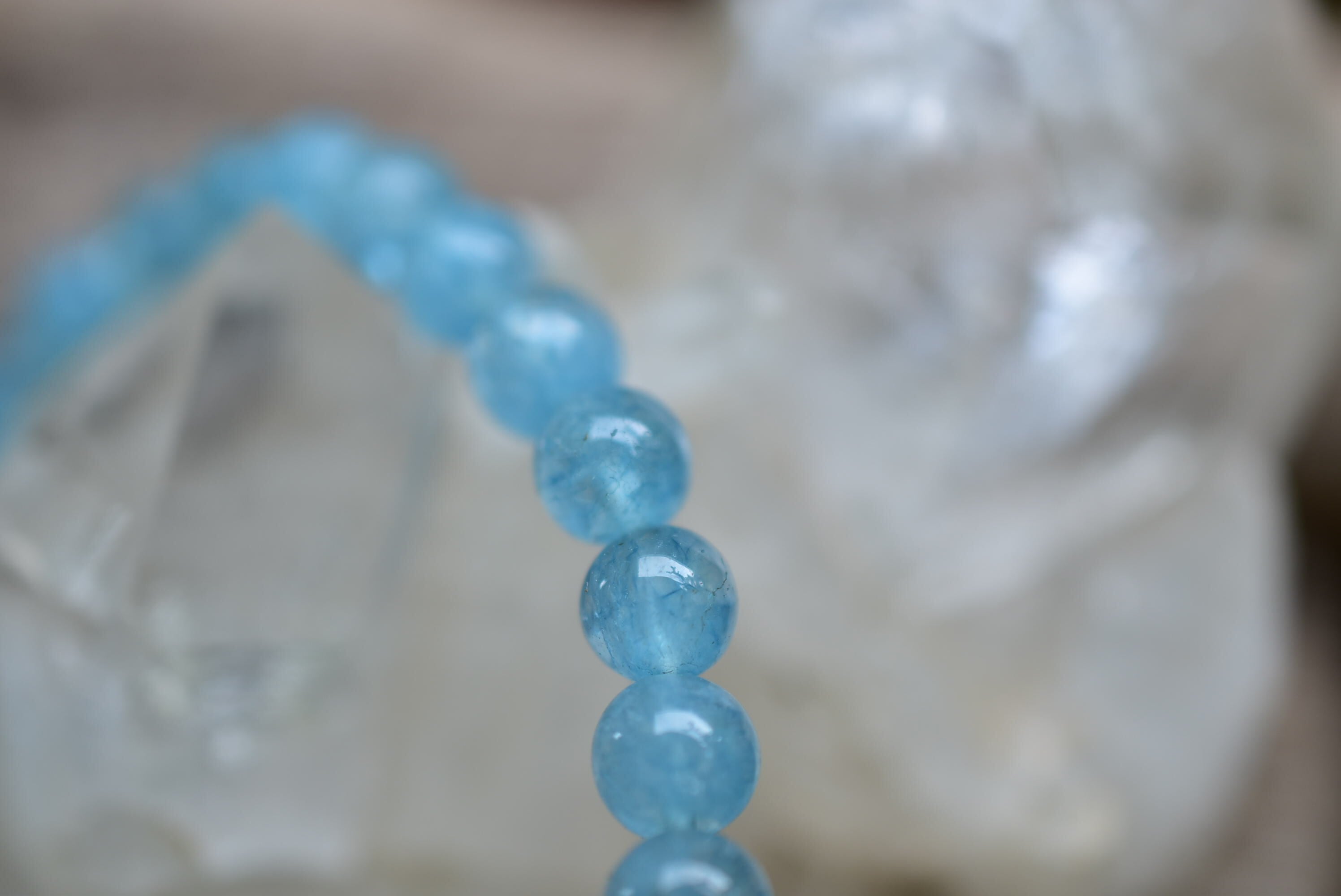 アクアマリン愛好者必見超クリアーなディープ青宝石級アクアマリン