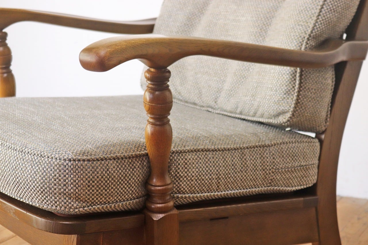 飛騨産業 キツツキ 穂高 オーク材 アーム 1Pソファ 1人掛け ラウンジ