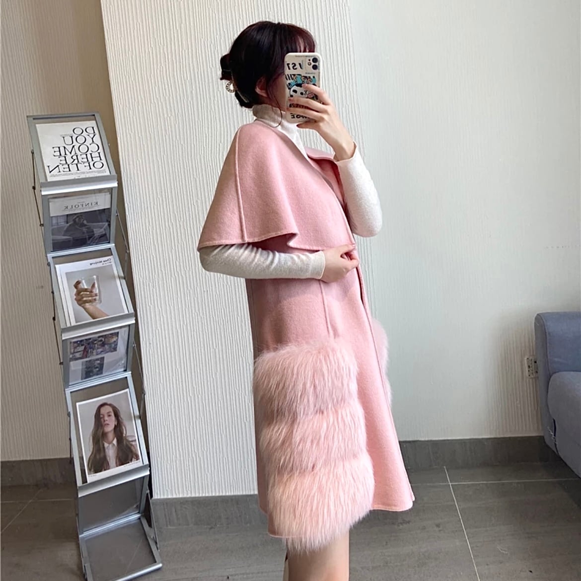 フォックスファーケープコート | RIAVEL