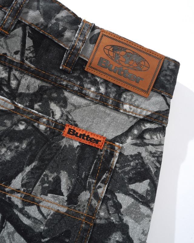 BUTTERGOODS FOLIAGE CAMO DENIM JEANS BLACK | 8 Times Corner Store