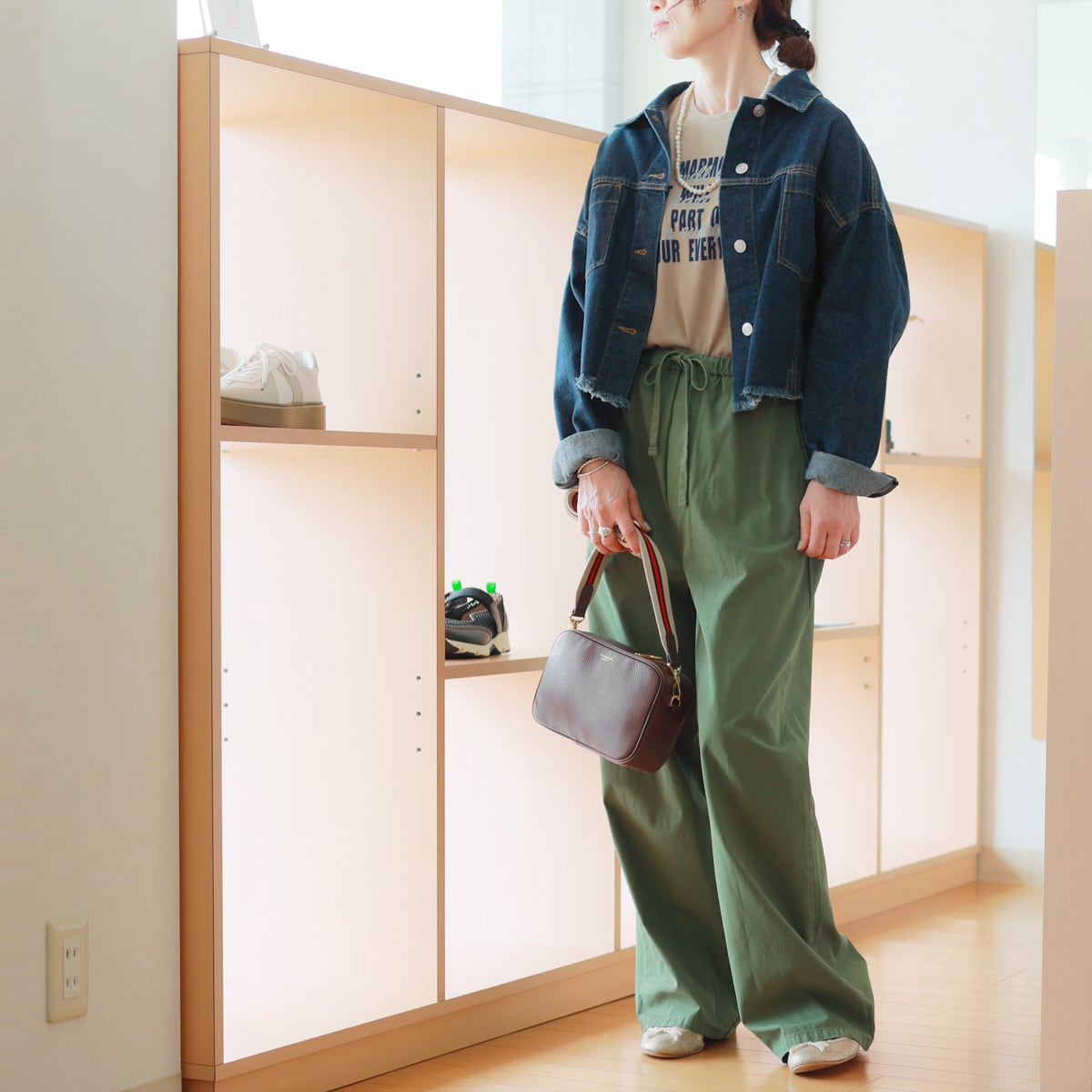 Tenue (テニュイ) バックタック&フリンジヘム ヌケ感デニムジャケット