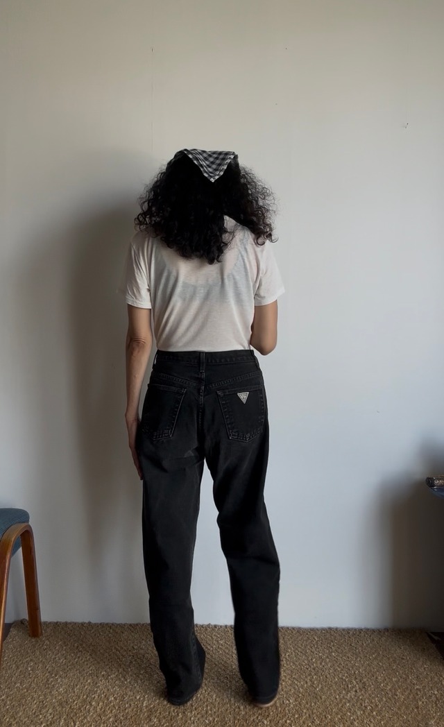 Vintage 80-90’s GUESS black jeans ストレート