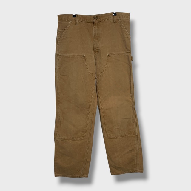 90s USA carhartt ダブルニーダックペインターパンツ 茶系 W38
