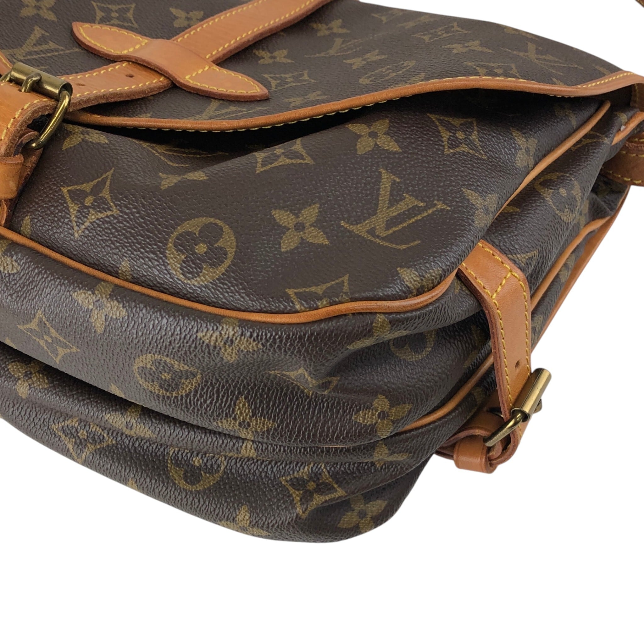 d*9様 ルイ・ヴィトンソミュール ☆レトロ☆ 鑑定済！！ LOUIS VUITTON ルイヴィトン モノグラム ショルダーバッグ ブラウン