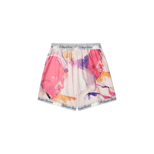 【KIDSUPER STUDIOS】PRINTED SHORTS(WHITE MULTI)