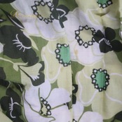 フラダンス 衣装 パウスカート カーキ系 ハワイアンプリント フラワープリント 花柄 アロハ レッスン 練習 フラ ダンス ハワイアン フラワー グリーン系 ホワイト系 緑 白 シングル スカート かわいい おしゃれ 上品 大人っぽい フェミニン ファッション エレガント カジュアル ゴムウエスト 軽やか レディース