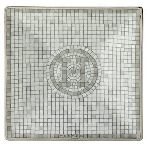 New HERMES エルメス プレート プチカレ No1 モザイク 24 プラチナ Mosaique 食器 小皿 3255 新品