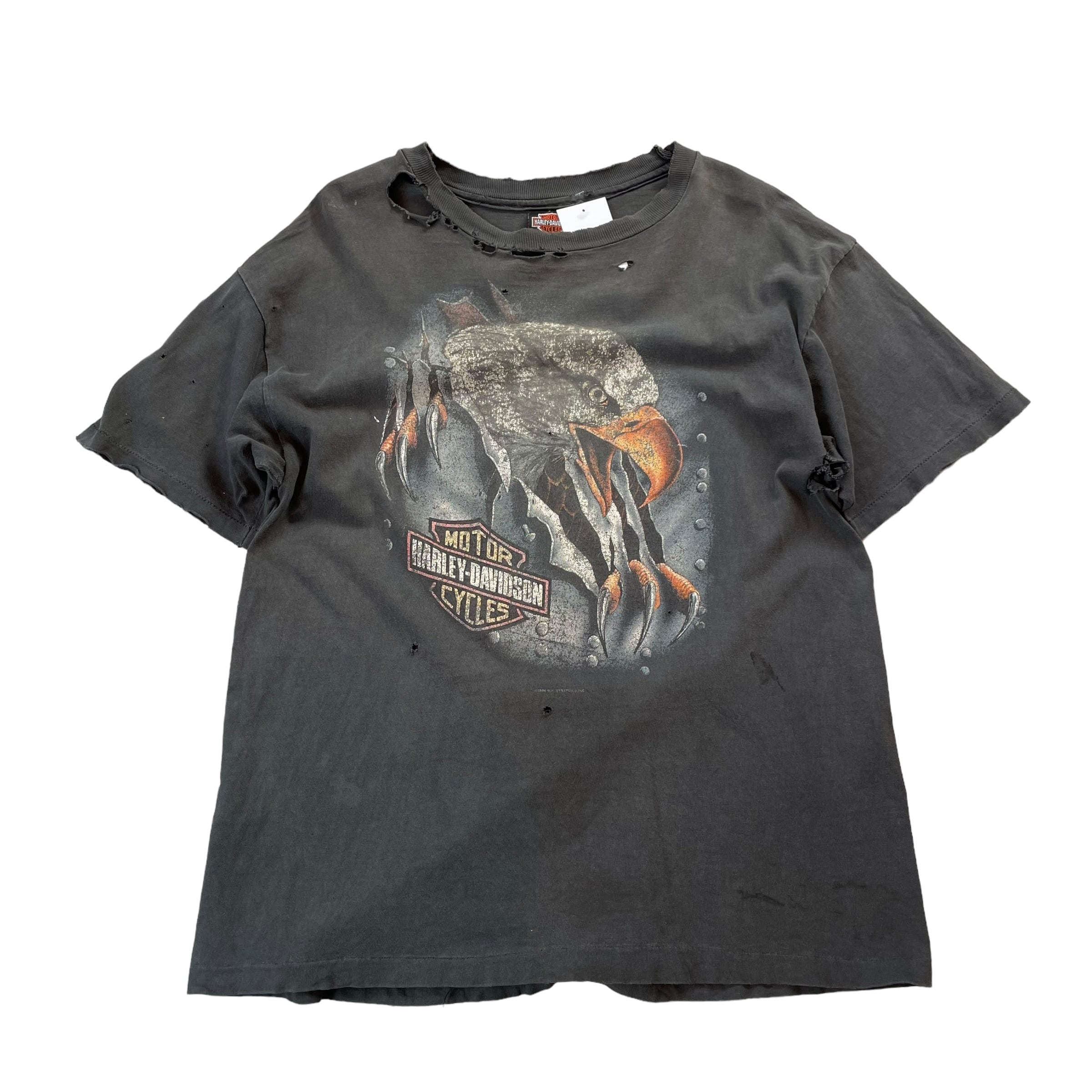 Good fade !! 1994s HARLEY DAVIDSON "thunder eagle" T-shirt