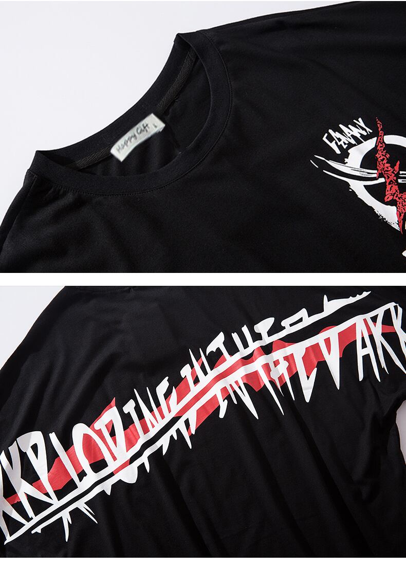 全2色 Tシャツ カットソー プリント カジュアル ストリート 