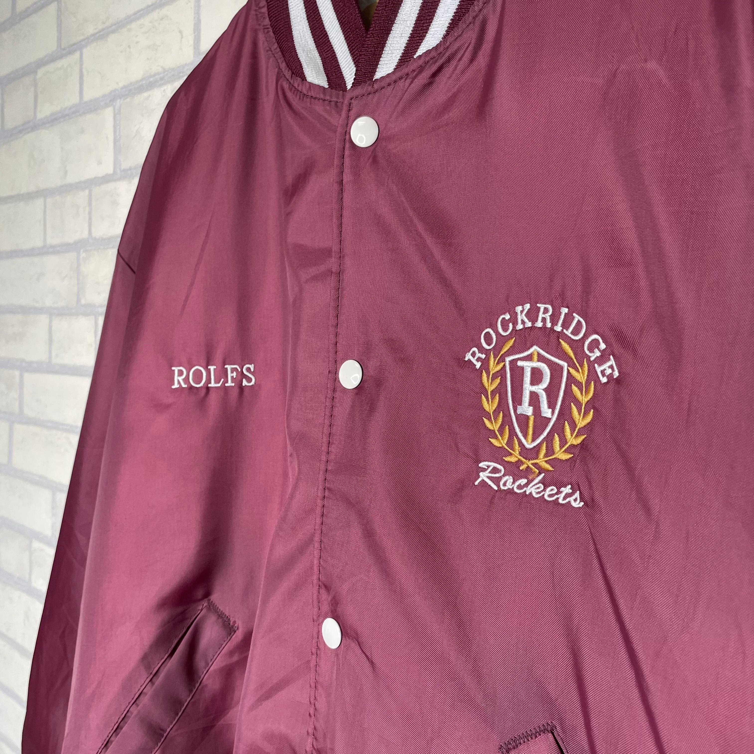 Holloway ナイロンスタジャン XL バーガンディ Made in USA 100 