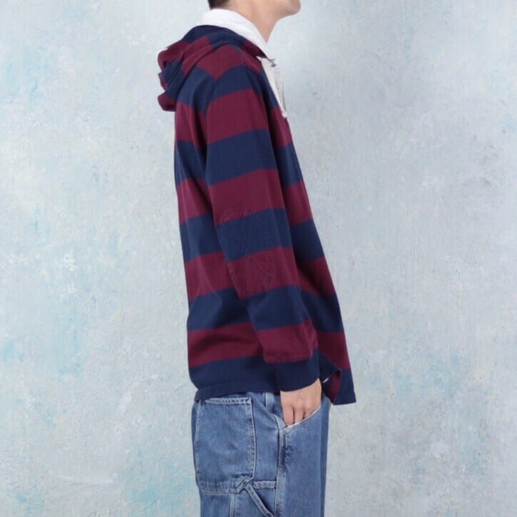 Polo by Ralph Lauren フーデッド ボーダー柄 ラガーシャツ 【FF-2885