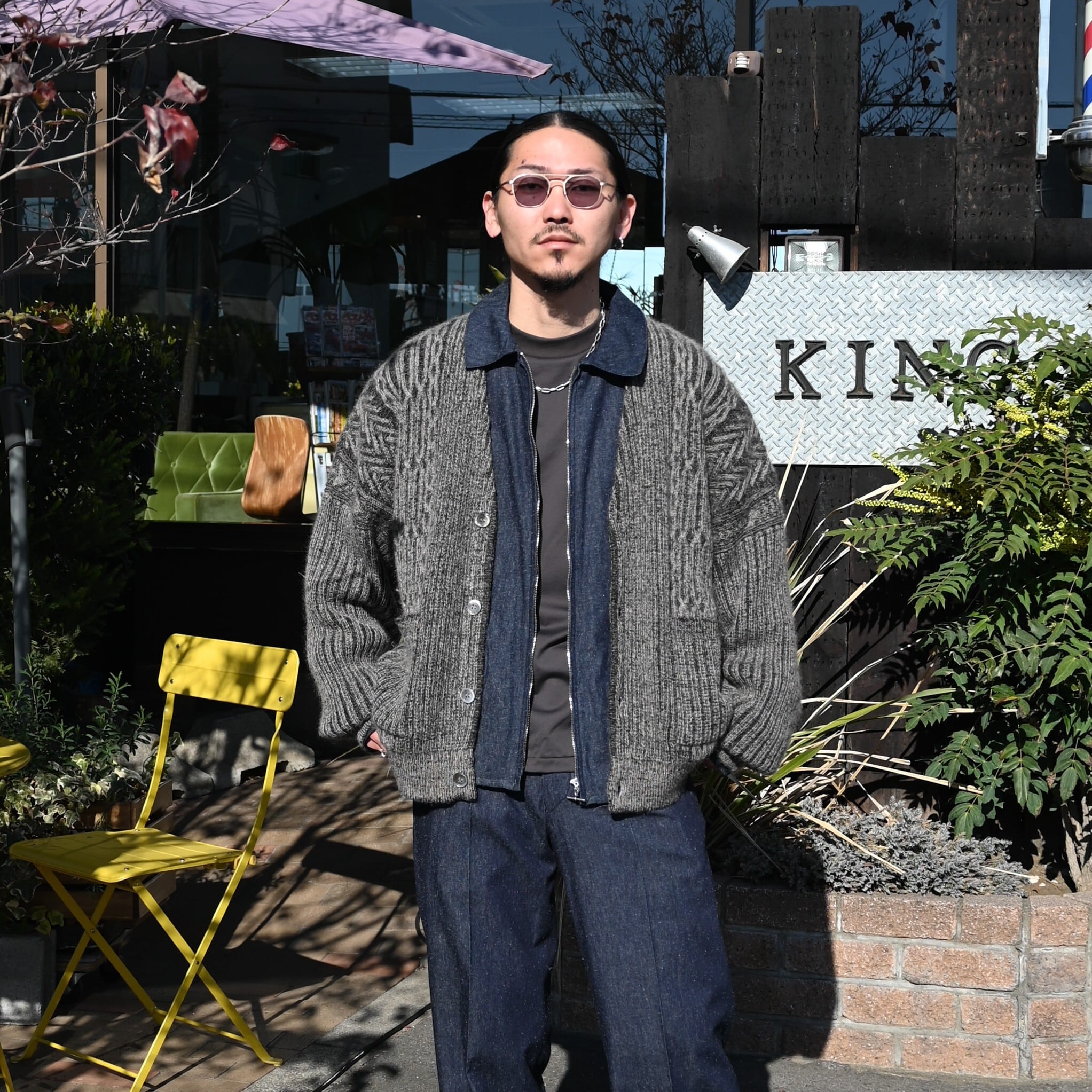 YASHIKI / Sekkei mohair Cardigan コーディネート | GANKO