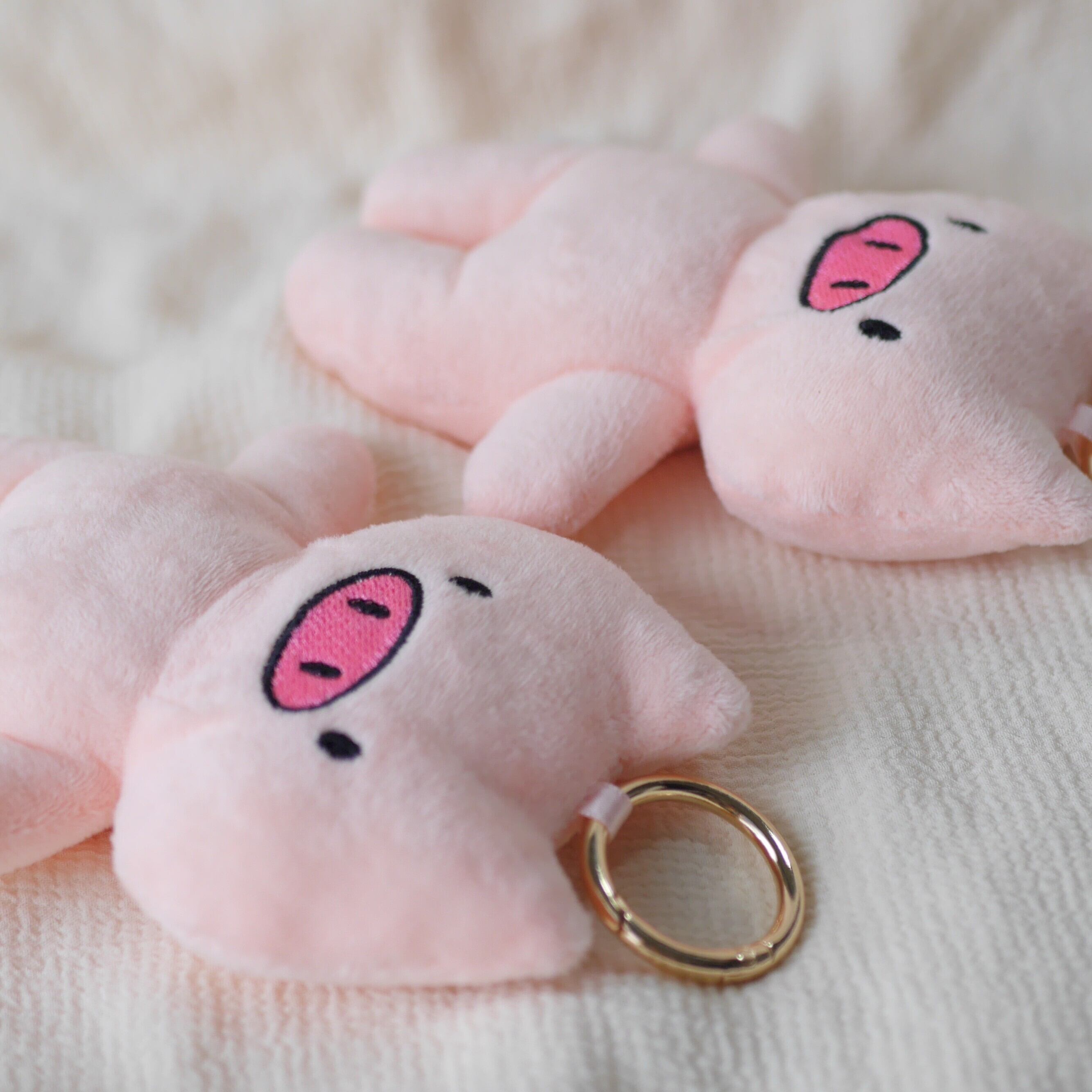 一緒におでかけ「ぶたちゃんぬいぐるみバックチャーム」全3色