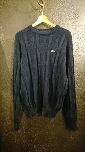 1980s MADE IN FRANCE LACOSTE  CREW NECK SWEATER