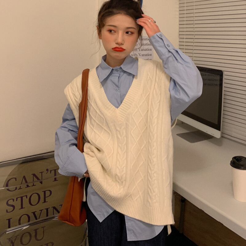 ルーズスプリングオータムスタイルニットトップス ストリート 春物 秋物 スーパーモール9154648212