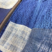 【bomber43】再構築リバーシブルボンバー Kimono × indigo MIX BOMBER reversible JACKET