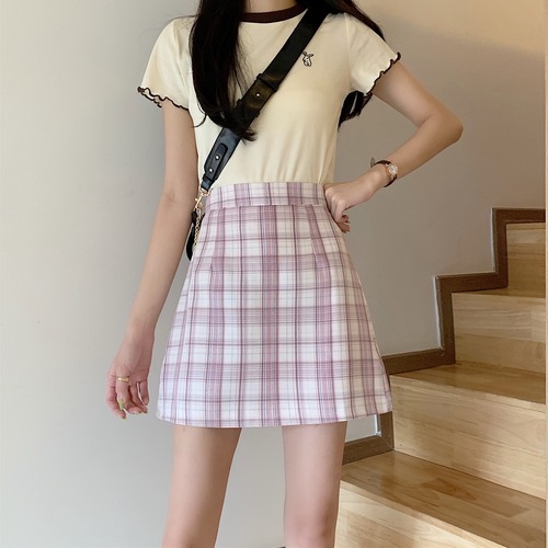 ✞ スタンダードカラーチェック柄ウエストすっきり☆着痩せスカート レトロ スウィート ✞ゴスロリ SM ミリ 甘ロリ クラロリ 和ロリ エレガント 黒ロリ 姫ロリ 華ロリ BB-BB0424860