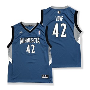 Kevin Love 【Minnesota Timberwolves】 Kids Game Shirt. adidas