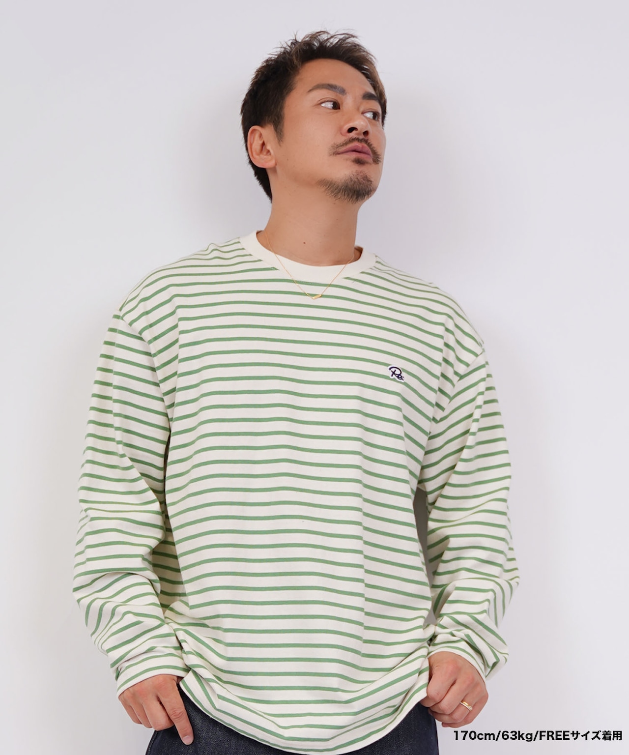 【#Re:room】COLOR STRIPED BIG LONG SLEEVE［REC742］