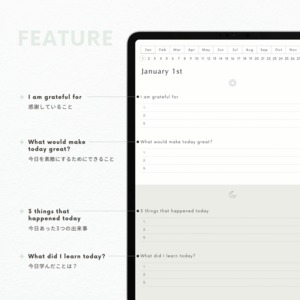モーニング&イブニングジャーナル┊︎6色セット┊︎感謝日記┊︎セルフケア┊︎リンク付き
