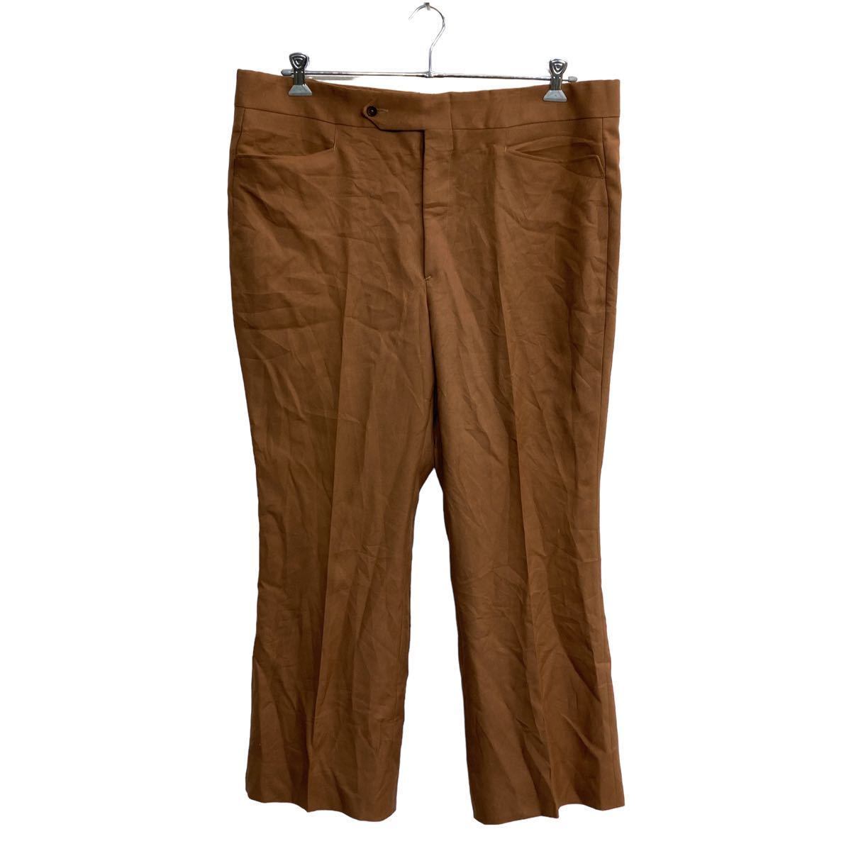 スラックス W41 ビッグサイズ TALONジップ ブラウン 古着卸 アメリカ仕